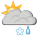 Sn�blandat regn