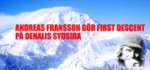 Andreas Fransson gör first descent på Denalis sydsida