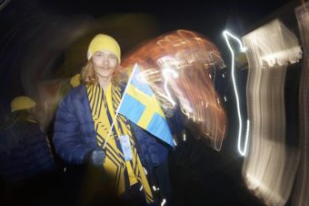 Stämningen var på topp i OS-byn.