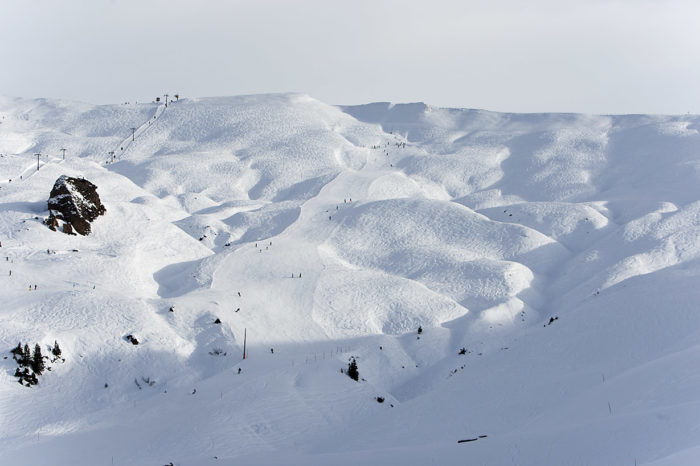 Hasliberg i början av januari – ganska långt ifrån face shots och snösprut.