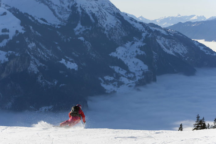 Matilda Rapaport hanterar Haslibergs pister precis lika bra som ett offpisthang på Freeride World Tour.