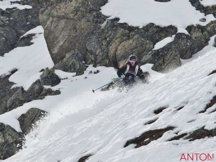 Caroline i FWQ-tävlingen i Montafon som hon vann. 