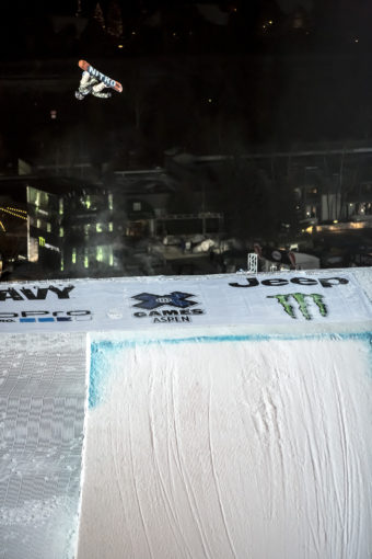 Sven Thorgren i Big Air-finalen i Aspen i vintras.