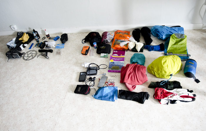 Light is right. 5,9 kilo totalpackning kom till sin rätt under resan.