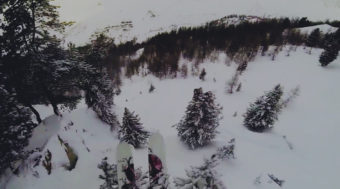 Leo tar luft i Val d´Isere