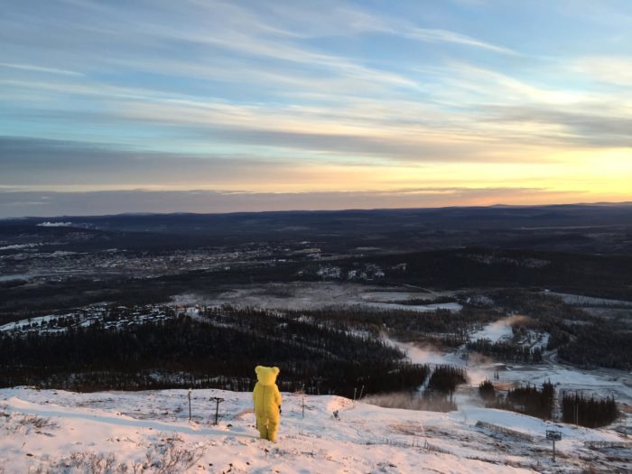 Dundret innan mildvädret slog till.