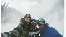 Petter, Sverre och Adam i Kanada