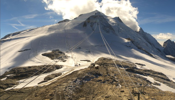 Grande Motte-glaciären ovanför Tignes.