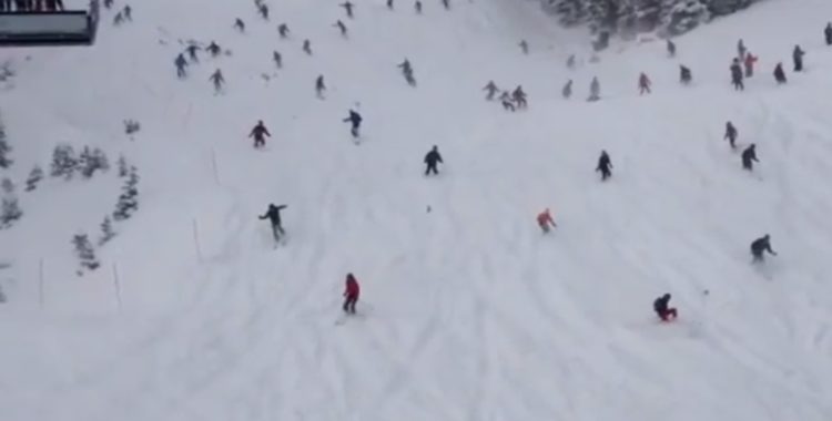 Lördagens öppningsdag i Breckenridge.