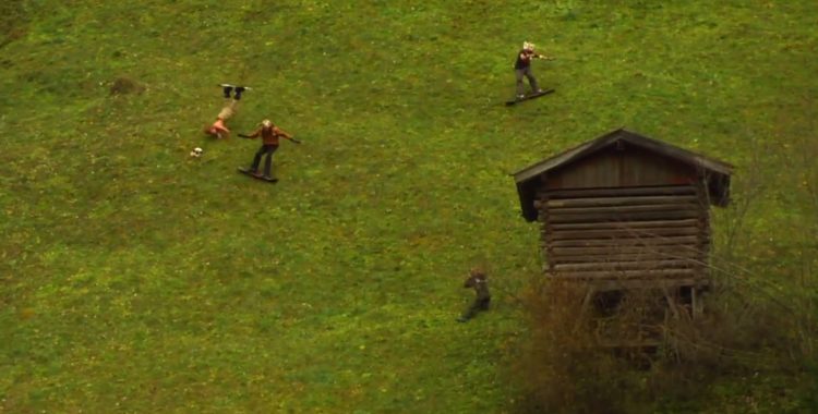 Är det risiga förhållanden duger en gräsbacke gott