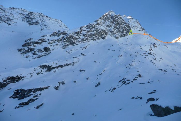 Tävlingsfacet på Mont Gelé.