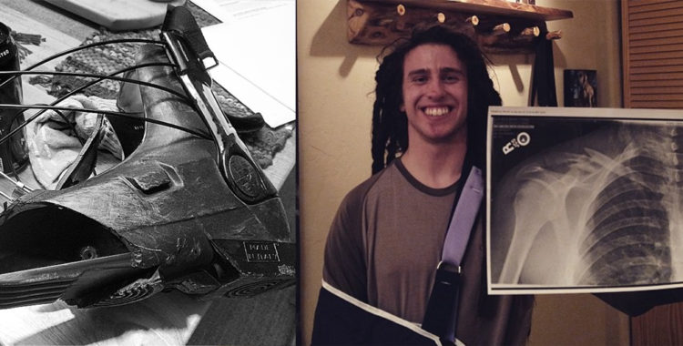 Henrik Harlaut är ett nyckelben och pjäxa trasigare men annars mår han bra