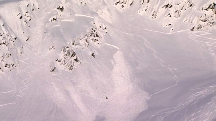 Lavinen i Kappl gick över en stor del av tävlingsfacet.