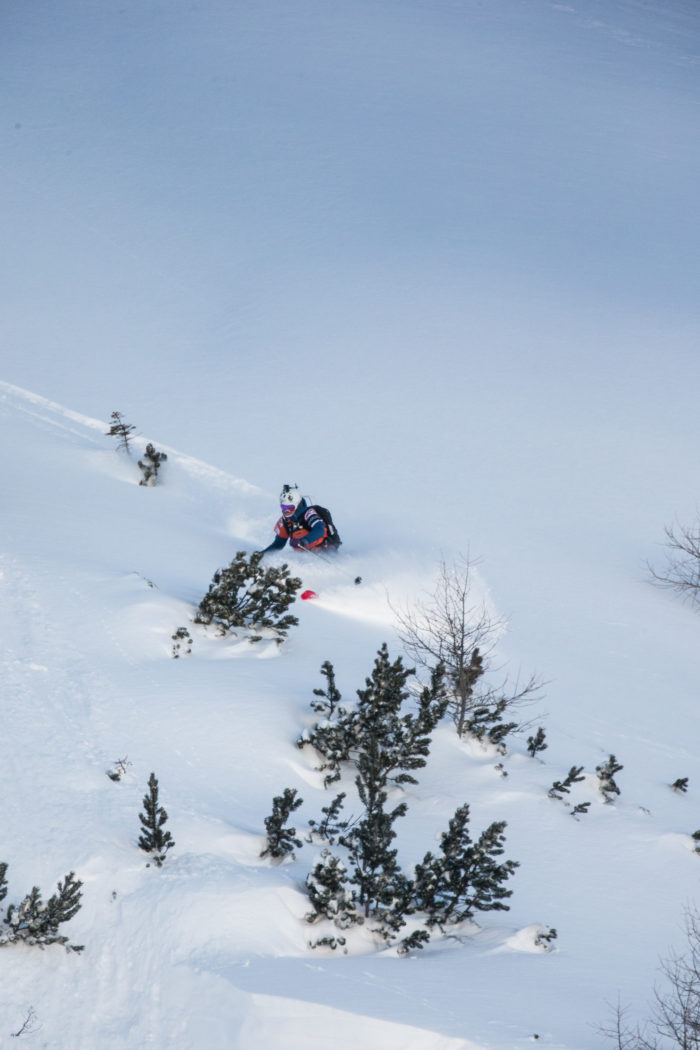 Bland kvistar och puder fick man navigera sig i Fieberbrunn