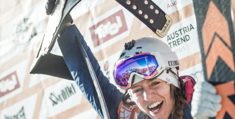 Lotten Rapp fick ställa sig överst på prispallen i Fieberbrunn