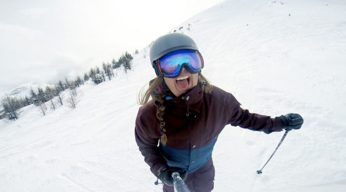 Sanni har kul på berget