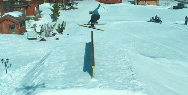 Oystein blir först att flippa både på och av ett rail