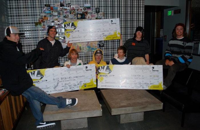 Efter Jib Academy finalen 2010. Fr. höger: Simon Dumont, Bobby Brown, det årets tvåa ABM, vinnaren Axel Östlund, trean Øystein Bråten, Matt Walker, Alexi Godbout