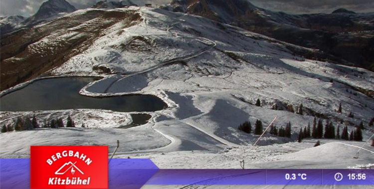 Kitzbuhel var vackert nypudrat igår