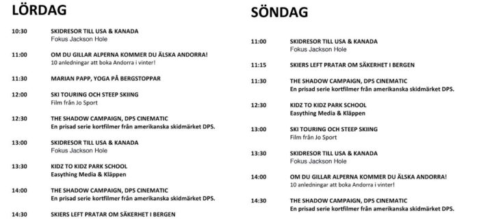 Program för aktiviteter på scenen