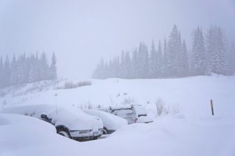 20 cm på fyra timmar i Kicking Horse
