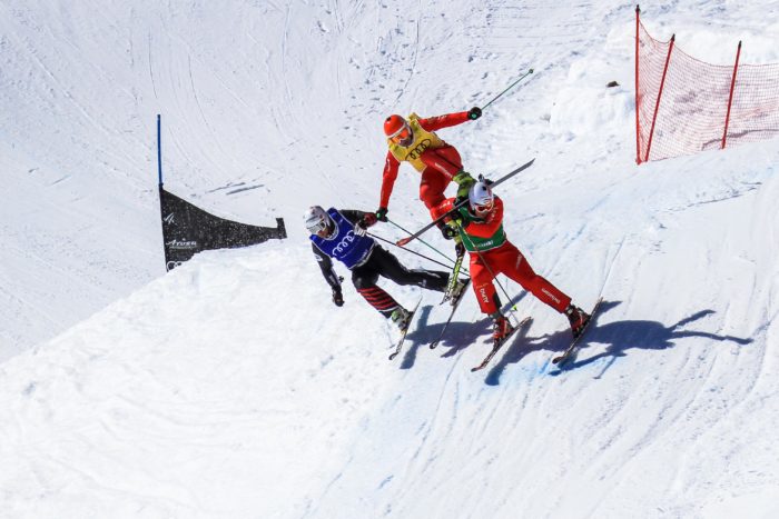 Det är inte alltid helt säkert att köra Skicross