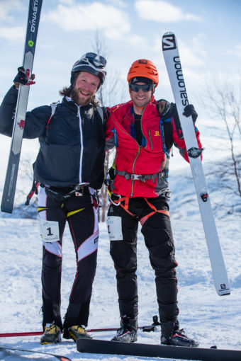 2015 års vinnare i alpina herrklassen; Björn Gund och Kilian Jornet