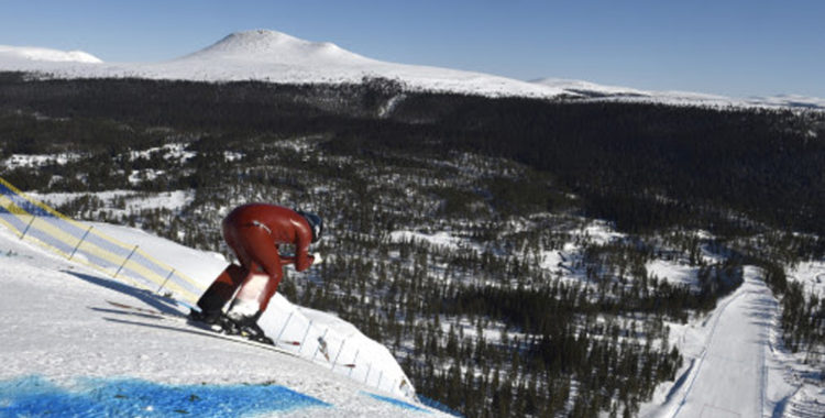 Världscupen i Speedski i Idre Fjäll.