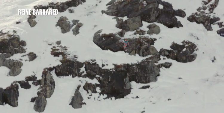 Reine Barkered nedför den steniga Sadeln.