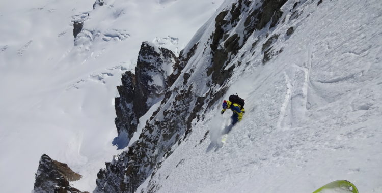No-fall zone. Jesper någonstans i Mont Blanc-massivet.
