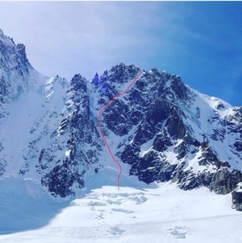 Col de Armand Charlet, Argentiere. Brant, tekniskt och exponerat.