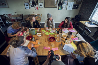 Många post it-lappar