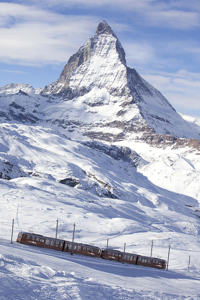 Matterhorn och tåg