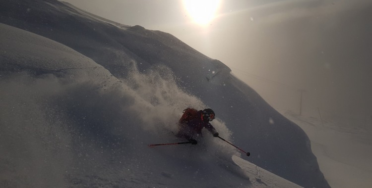 Dagsfärsk bild från Åre. Jackie Paaso njuter.