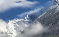 Över två meter snö i Chamonix