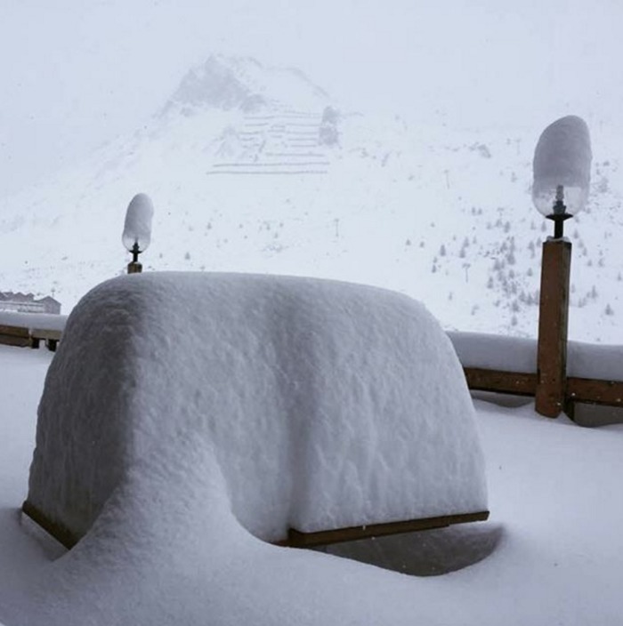 Snö i Tignes