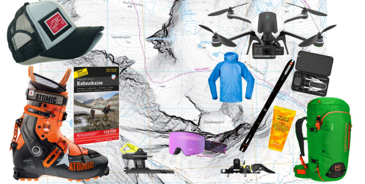 Vårprylar 2017 - drönare, solkräm, kartor och massa annat.