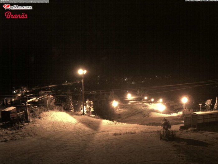 Snön har kommit till Branäs.