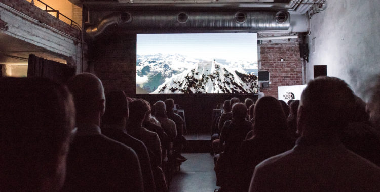 Skidfilmen USHBA var en av attraktionerna på filmkvällen.
