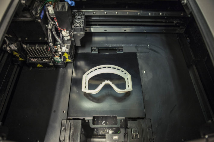En bild av en 3D-print hos Sports Tech i Östersund.