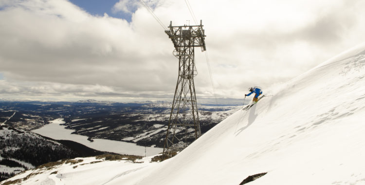 Olle Stenbäck under Kabinbanan i Åre