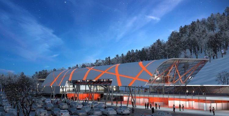 Dalstationen på nya gondolen i Bad Hofgastain, vars färd kommer att ge 1200 fallhöjdsmeter skidåkning i en stött.