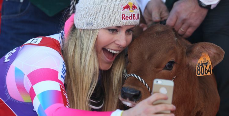 Lindsey Vonn har tagit 82 segrar i världscupen. I störtloppet i Val-d'Isère december 2014 vann hon dessutom en kalv.  