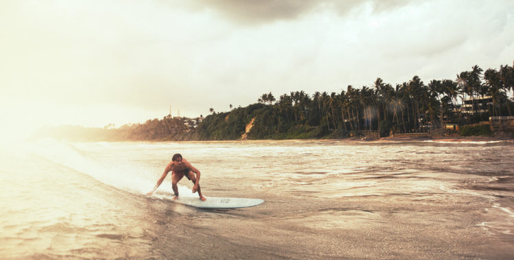 Beach breaket på stranden SK Town utanför Matara på södra Sri Lanka är en klassiker. 