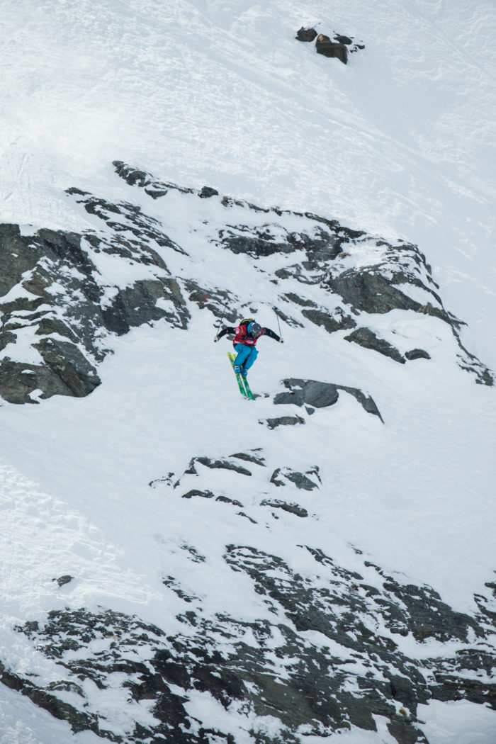 En flygtur modell större i Verbier den gångna säsongen