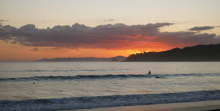 Solnedgång i Playa Venao, Panama