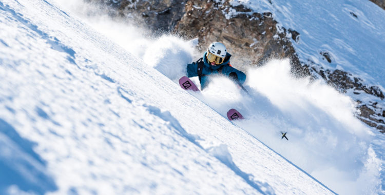 Lovisa stannade till i Engelberg på vinterns inspelning med Salomon Freeski-TV.