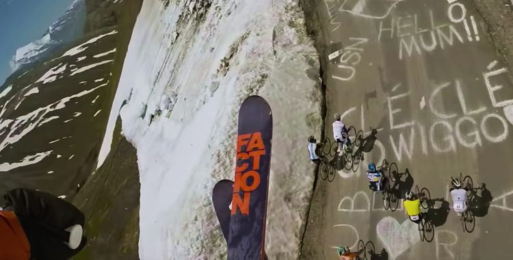 Candide Thovex hakade i flyga-över-landsvägscyklister i sin megahit 