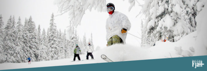 Skidåkare på skolresa i Trysil.