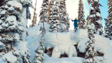Hedwig Wessel & bröderna Regnér på puderfrossa i Kanada